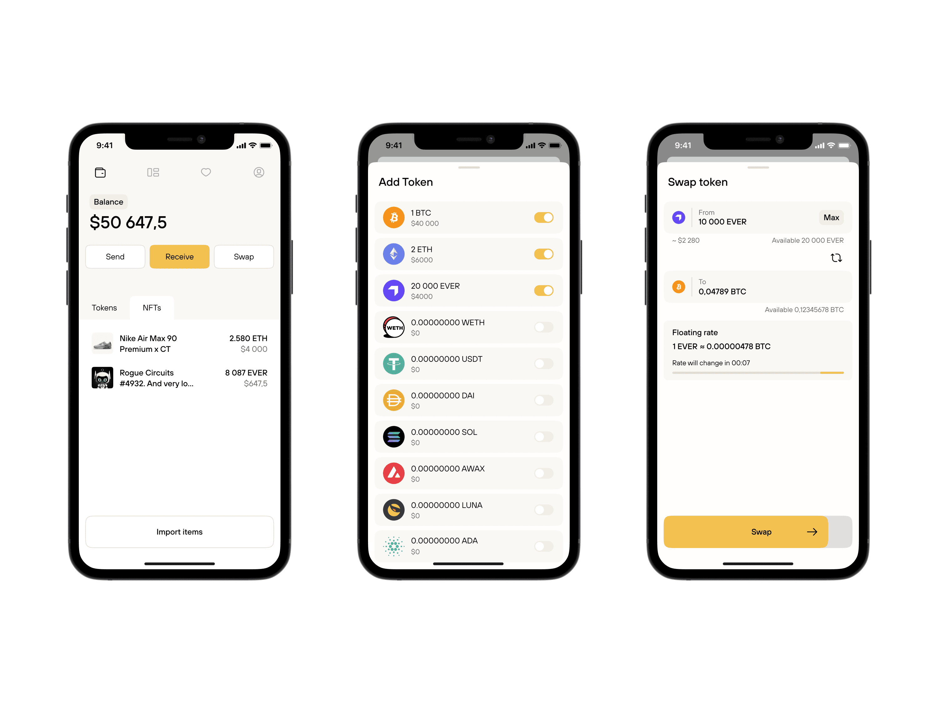 NFT Marketplace & Wallet 3